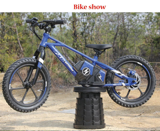 HKM-002515 Kids Electric Balance Bike with 350W Brushless Motor, 12-Inch & 16-Inch Options, Adjustable Suspension, and Disc Brakes
