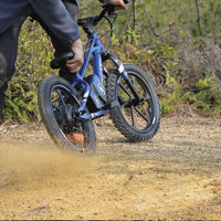 HKM-002515 Kids Electric Balance Bike with 350W Brushless Motor, 12-Inch & 16-Inch Options, Adjustable Suspension, and Disc Brakes