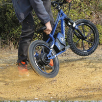 HKM-002515 Kids Electric Balance Bike with 350W Brushless Motor, 12-Inch & 16-Inch Options, Adjustable Suspension, and Disc Brakes