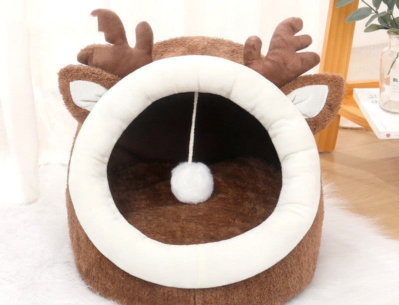 HKM-0026301 Cozy Closed Cushion Nest for Small Dogs in Various Colors