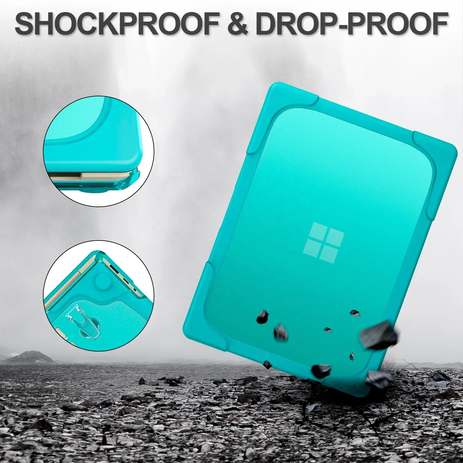 HKM-002643 Cooling Design Foldable Stand with Dual Layer Protection for Microsoft Surface Laptop 3 & 4 - 15 Inch Models