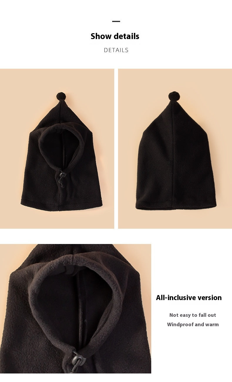 HKM-0027069 Monochrome Polar Fleece Funny Hat for Halloween and Christmas