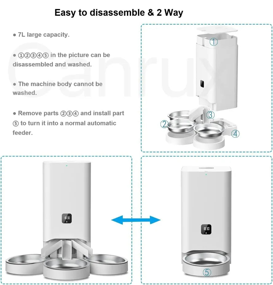 HKM-002707 Smart Automatic Pet Feeder with Adjustable Portion Control for Cats
