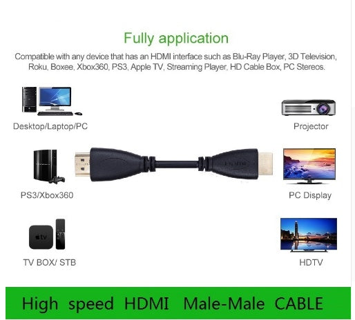 HKM-002771 High-Speed Gold Plated Male-Male HDMI Cable 1.4 Version for 1080P HD 3D Devices - Available in Multiple Lengths