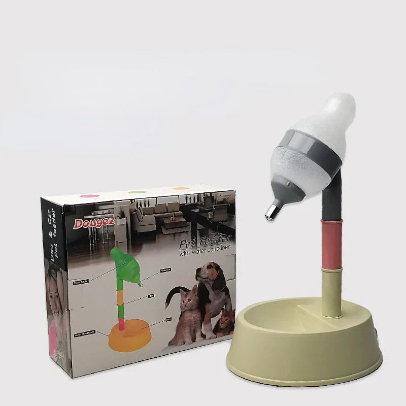 HKM-0028093 Adjustable Height Dog Waterer with All-in-One Cat Drinking Bowl and Pet Feeding Station