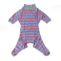 HKM-0028605 Casual Pet Dog Sterilization Clothes in Striped Designs - Comfortable Cotton Apparel