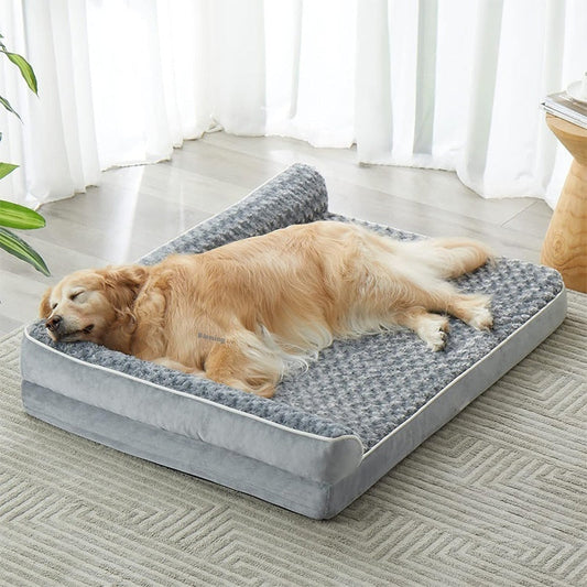 HKM-002899 Waterproof Removable Washable Pet Sofa Kennel in Light Gray, Dark Brown, and Dark Gray