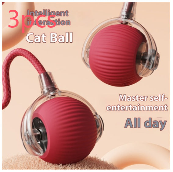 HKM-0029629 Automatic Cat Toy Ball with Bird Sound - Interactive Self-Entertainment Rolling Ball for Cats