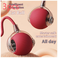 HKM-0029629 Automatic Cat Toy Ball with Bird Sound - Interactive Self-Entertainment Rolling Ball for Cats