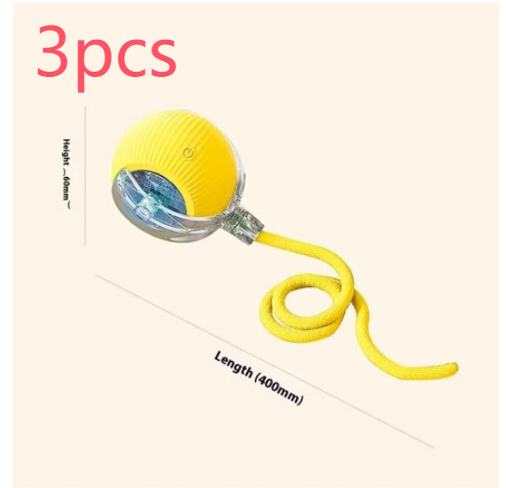 HKM-0029629 Automatic Cat Toy Ball with Bird Sound - Interactive Self-Entertainment Rolling Ball for Cats