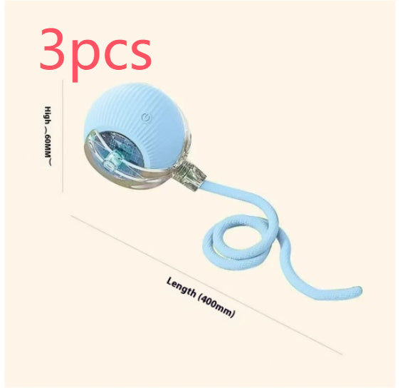 HKM-0029629 Automatic Cat Toy Ball with Bird Sound - Interactive Self-Entertainment Rolling Ball for Cats