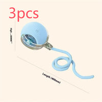 HKM-0029629 Automatic Cat Toy Ball with Bird Sound - Interactive Self-Entertainment Rolling Ball for Cats
