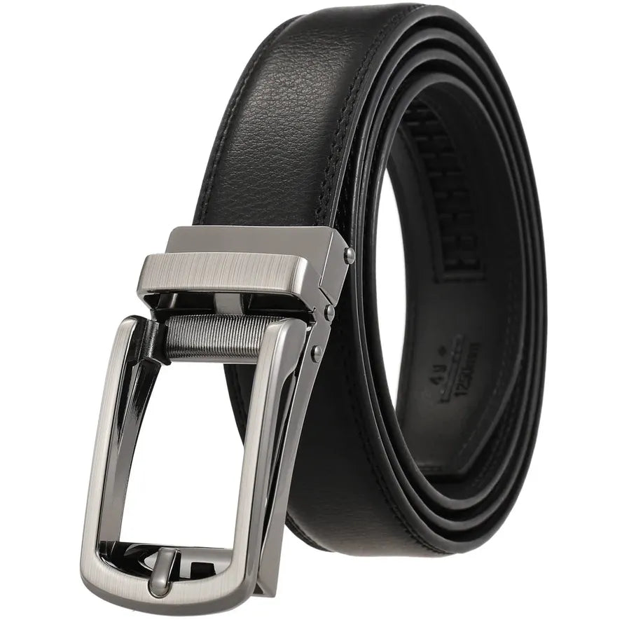 HKM-002963 Men's Cowhide Leather Belt - 3.5cm Wide, Durable and Stylish Design, Perfect for Everyday Use