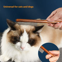 HKM-0029885 Dense Tooth and Sparse Tooth Stainless Steel Flea Comb for Dogs