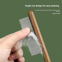 HKM-0029885 Dense Tooth and Sparse Tooth Stainless Steel Flea Comb for Dogs