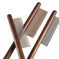 HKM-0029885 Dense Tooth and Sparse Tooth Stainless Steel Flea Comb for Dogs