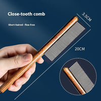 HKM-0029885 Dense Tooth and Sparse Tooth Stainless Steel Flea Comb for Dogs
