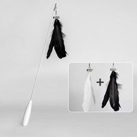 HKM-003027 Telescopic Cat Fishing Rod with Removable Bell Toy and Feather Attachment, 48-80cm