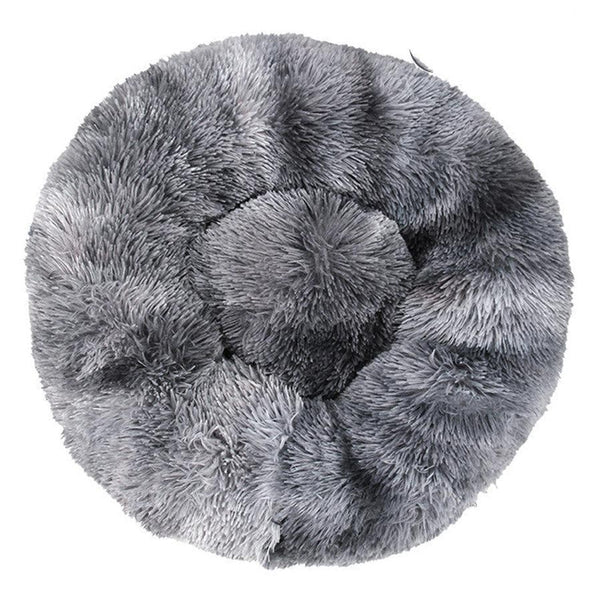 HKM-003091 Cozy Tie-Dye Plush Cat Nest for Winter Comfort - Available in Multiple Sizes