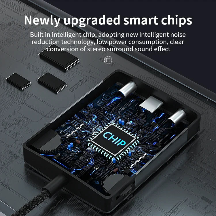 HKM-003155 iPhone 15 and Huawei Type-C Mobile Phone Live Broadcast Sound Card Adapter