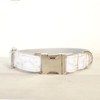 HKM-0031805 Marble Pattern Durable Dog Pen Pet Supplies Set with Adjustable Collar