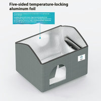 HKM-0032061 Peacock Blue and Industrial Gray Summer Ice Pad Cool Nest for Cats - Four Seasons Universal Pet Bed