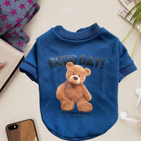 HKM-0032189 Soft Cotton Winter Teddy Bear Pet Pajamas for Cats and Dogs - Dark Blue, Beige, Khaki, Pink