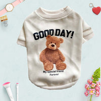 HKM-0032189 Soft Cotton Winter Teddy Bear Pet Pajamas for Cats and Dogs - Dark Blue, Beige, Khaki, Pink