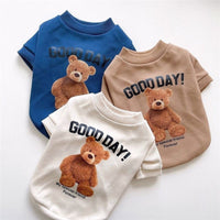 HKM-0032189 Soft Cotton Winter Teddy Bear Pet Pajamas for Cats and Dogs - Dark Blue, Beige, Khaki, Pink