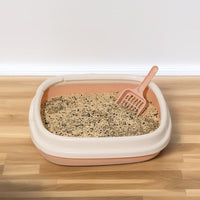 HKM-0033469 Pet Training Litter Box with Scoop - Plastic Anti-Splash Tray for Cats and Dogs