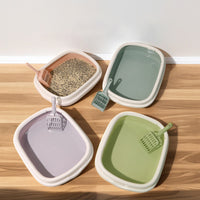 HKM-0033469 Pet Training Litter Box with Scoop - Plastic Anti-Splash Tray for Cats and Dogs
