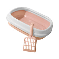 HKM-0033469 Pet Training Litter Box with Scoop - Plastic Anti-Splash Tray for Cats and Dogs