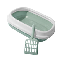 HKM-0033469 Pet Training Litter Box with Scoop - Plastic Anti-Splash Tray for Cats and Dogs