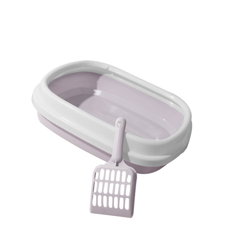 HKM-0033469 Pet Training Litter Box with Scoop - Plastic Anti-Splash Tray for Cats and Dogs