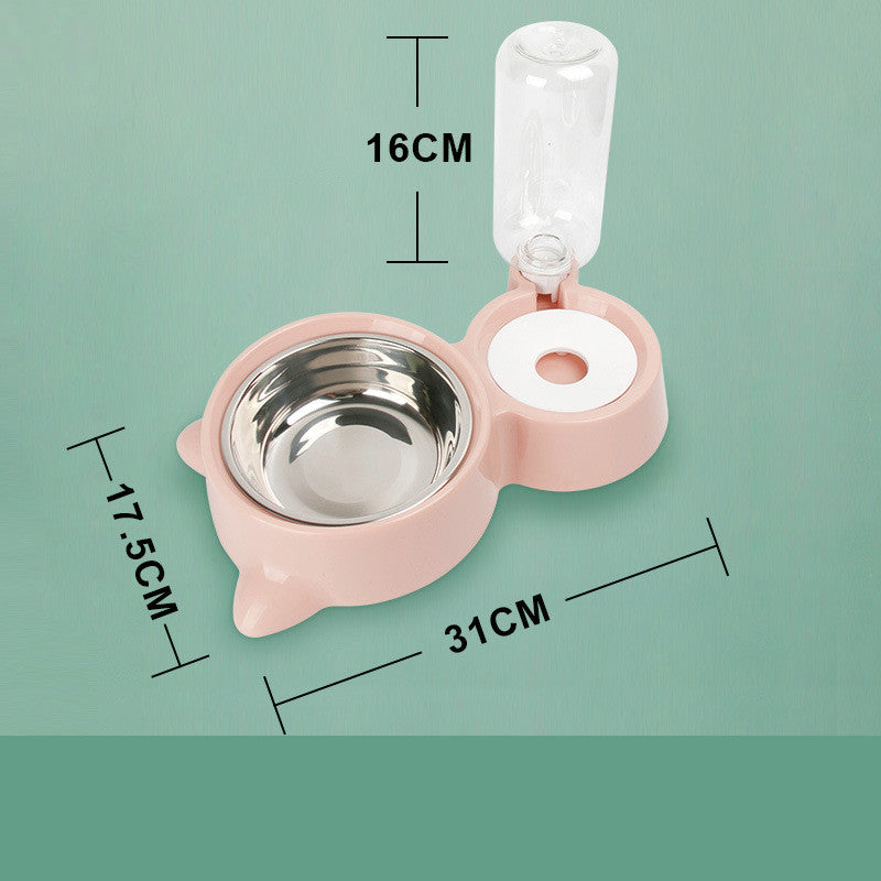 HKM-0033853 Automatic Water Dispenser for Dogs and Cats - 500ml Neck Protection Feeder Made of PP, HIPS, and Stainless Steel