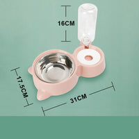 HKM-0033853 Automatic Water Dispenser for Dogs and Cats - 500ml Neck Protection Feeder Made of PP, HIPS, and Stainless Steel