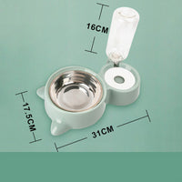 HKM-0033853 Automatic Water Dispenser for Dogs and Cats - 500ml Neck Protection Feeder Made of PP, HIPS, and Stainless Steel