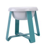 HKM-0033981 Elevated Antislip Cat Feeding Bowl with Iron Stand - 100% Porcelain Ceramic Pet Food and Water Feeder