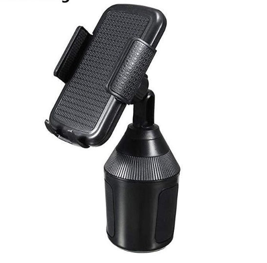 HKM-003475 360° Adjustable Car Cup Holder and Mobile Phone Mount - Model 090-080B, Eco-Friendly ABS Material, Scratch Protection