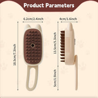 HKM-0035261 3-In-1 Pet Steam Brush for Shedding, Massage, Grooming - Suitable for Dogs & Cats, Short & Long Hair