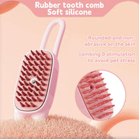 HKM-0035261 3-In-1 Pet Steam Brush for Shedding, Massage, Grooming - Suitable for Dogs & Cats, Short & Long Hair