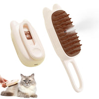 HKM-0035261 3-In-1 Pet Steam Brush for Shedding, Massage, Grooming - Suitable for Dogs & Cats, Short & Long Hair