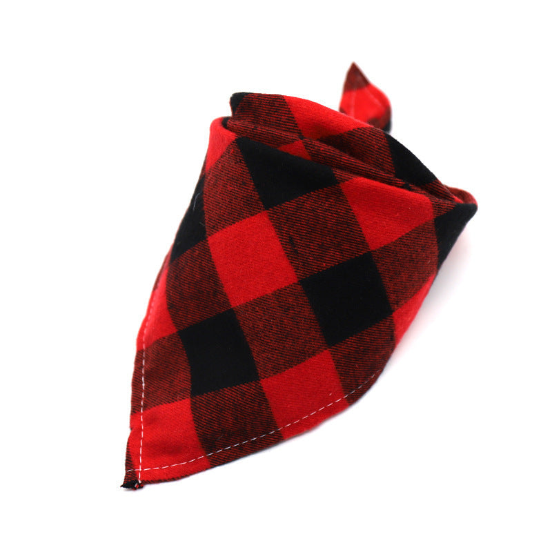 HKM-0035389 Scottish Style Spring Cotton Triangle Scarf in Flannel Design