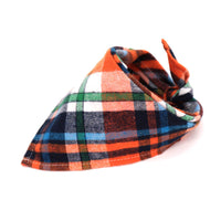 HKM-0035389 Scottish Style Spring Cotton Triangle Scarf in Flannel Design