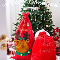 HKM-003539 Large Flannel Christmas Gift Bag for Toys and Decorations - 60x95cm