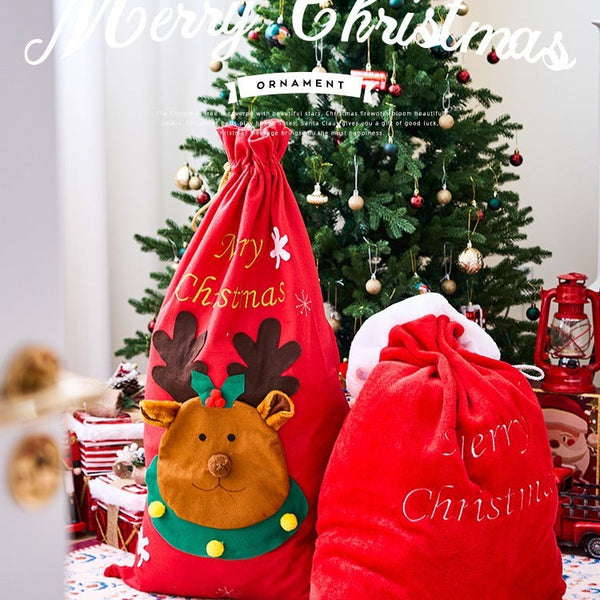 HKM-003539 Large Flannel Christmas Gift Bag for Toys and Decorations - 60x95cm