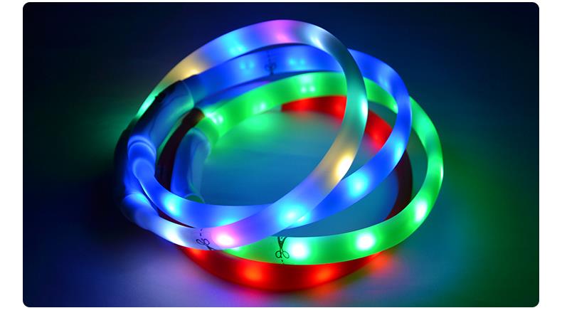 HKM-0035773 Luminous Adjustable Dog and Cat Collar with Soft Rubber Design to Enhance Visibility
