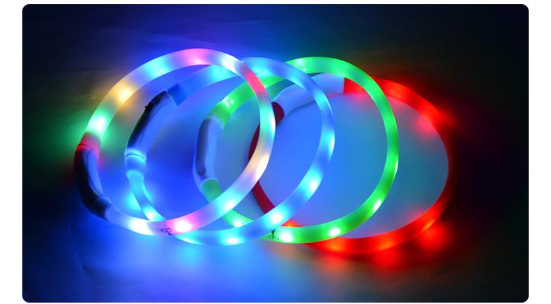 HKM-0035773 Luminous Adjustable Dog and Cat Collar with Soft Rubber Design to Enhance Visibility