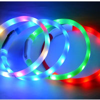 HKM-0035773 Luminous Adjustable Dog and Cat Collar with Soft Rubber Design to Enhance Visibility