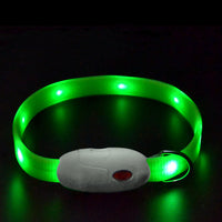 HKM-0035773 Luminous Adjustable Dog and Cat Collar with Soft Rubber Design to Enhance Visibility